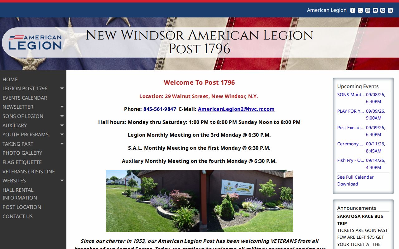 New Windsor neighbors American Legion Post 1796 public information