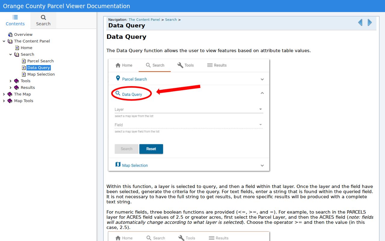 New Windsor street directory Orange GIS data query options
